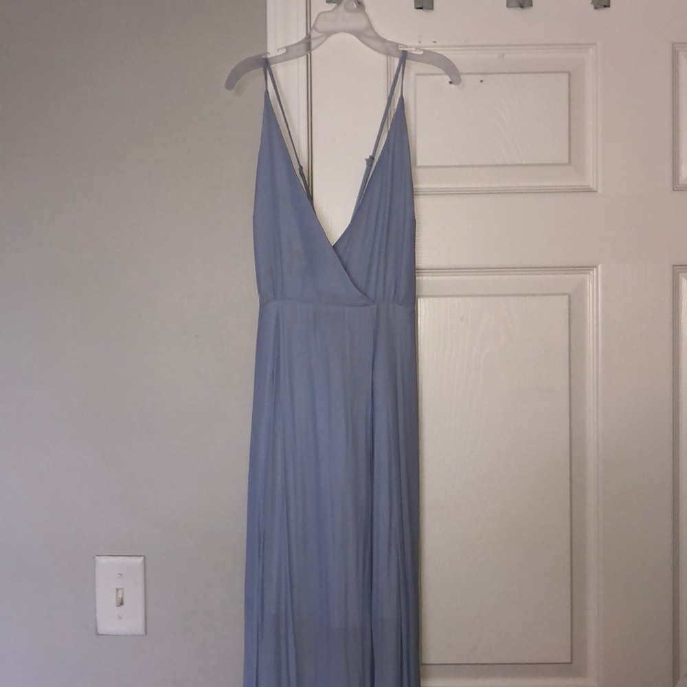 Baby blue long dress
